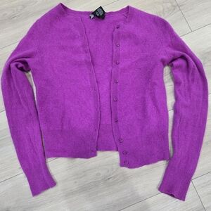 Women's Purple Cardigan Sweater
